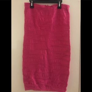 Long Pink Pencil Skirt